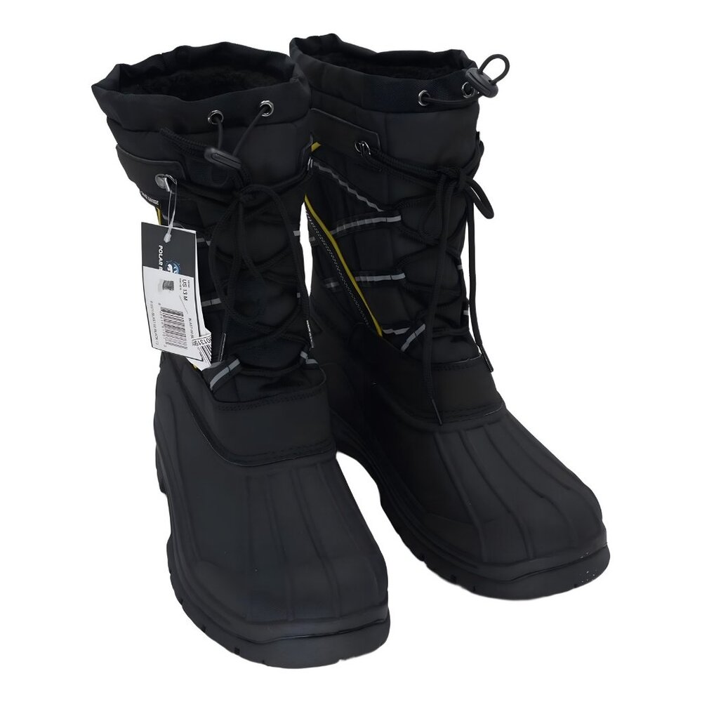 Polar Range Men's Blast Waterproof Snow Boots - Black Size 13